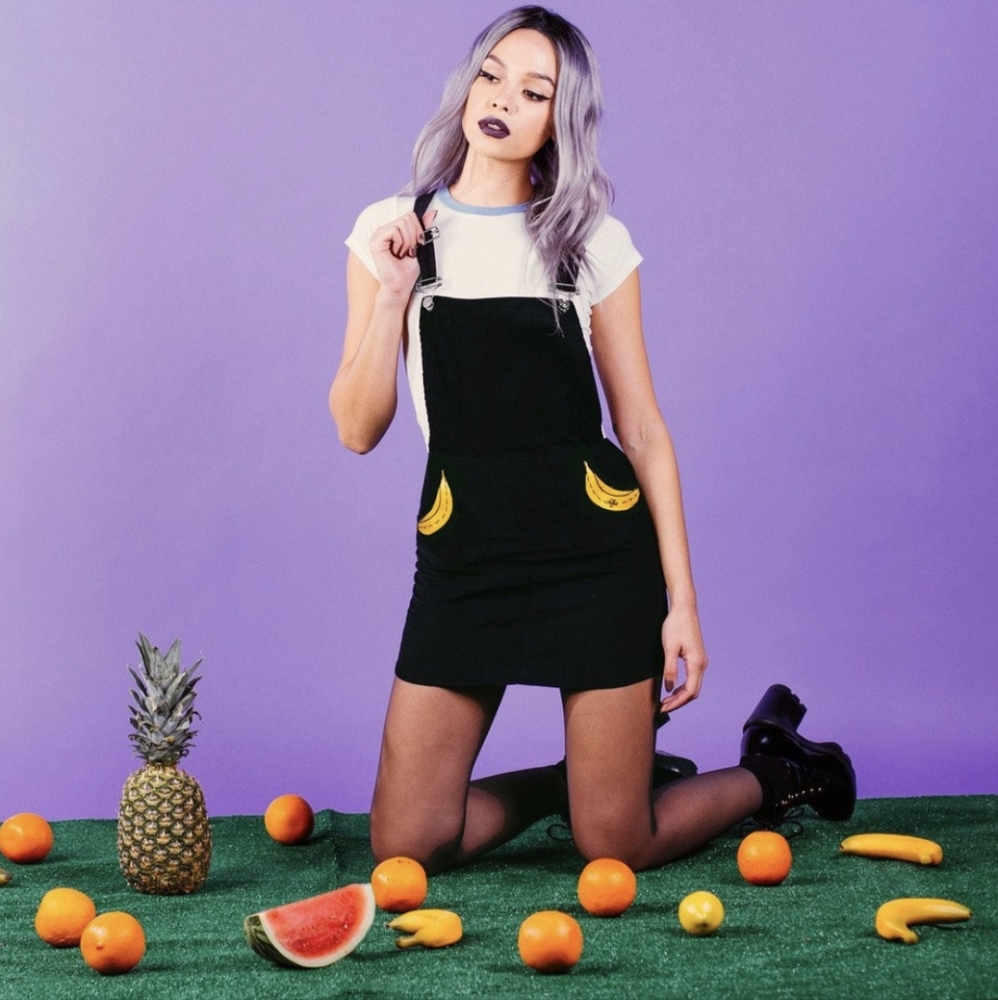 Valfre Banana Corduroy Overall Dress 🍌🖤
